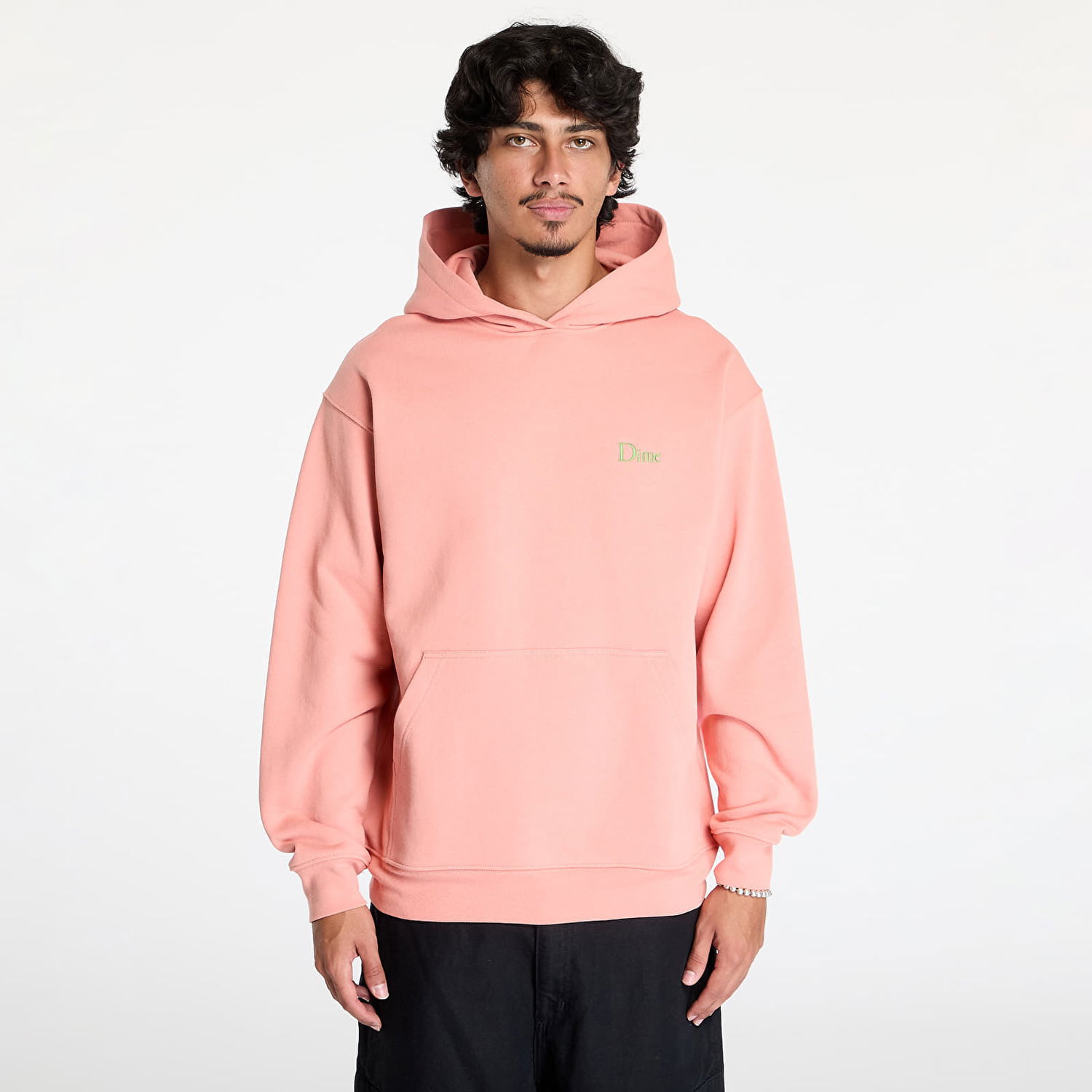 Mikina Dime Classic Small Logo Hoodie UNISEX Pink Clay XXL Oranžová | DIMEFA2412PIN, 0