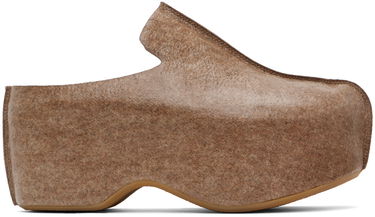 Oblečenie JW Anderson JW Anderson Laminated Felt Platform Clogs Hnedá | ANM42500D, 0