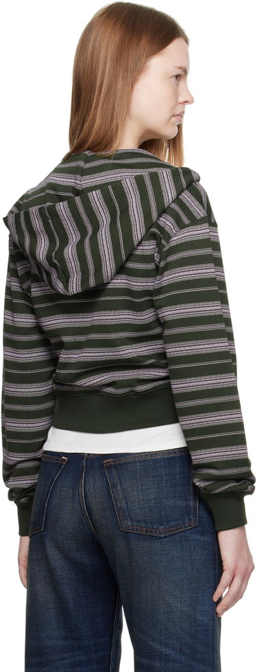 Mikina KENZO Kenzo Paris 'Boke Flower' Striped Cropped Hoodie Zelené | FF62HO1504MS, 2