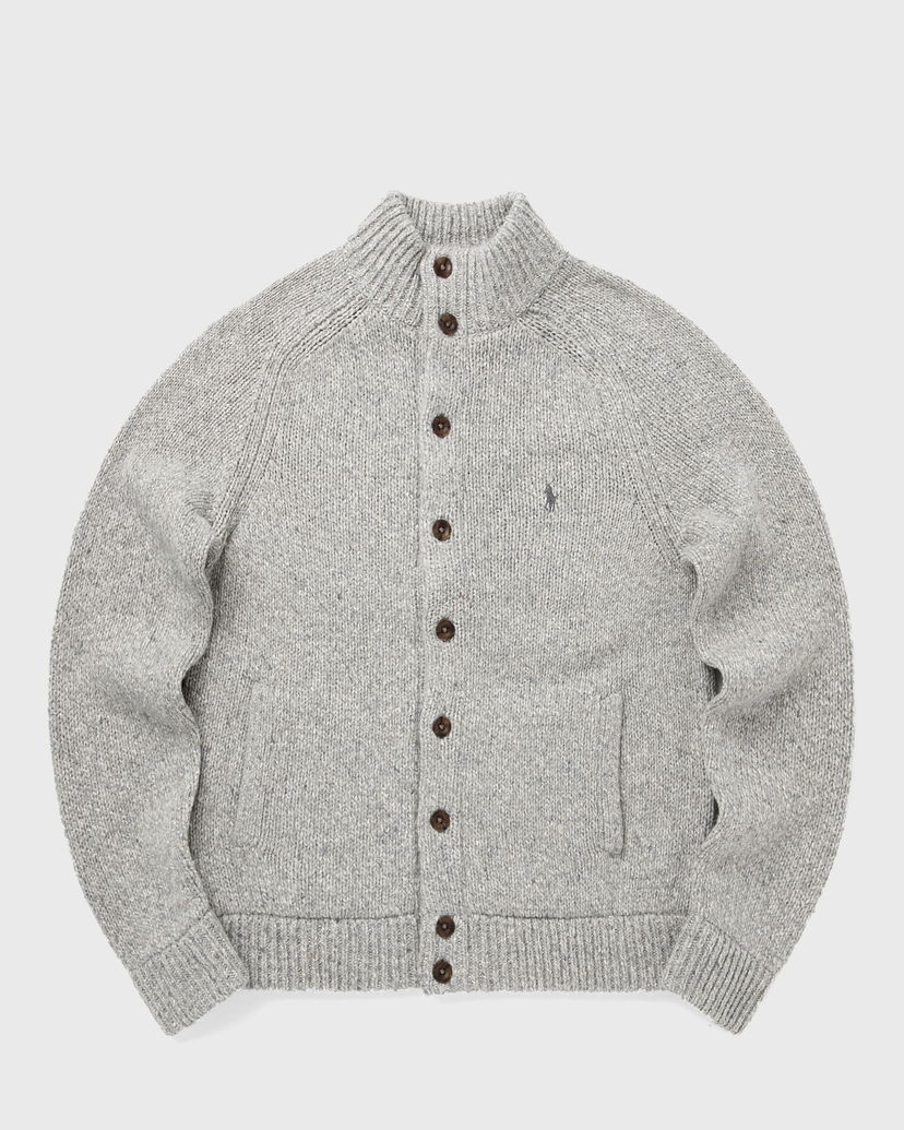 Sveter Polo by Ralph Lauren Knitted Button-Front Mock Neck Cardigan Šedá | 710979109002