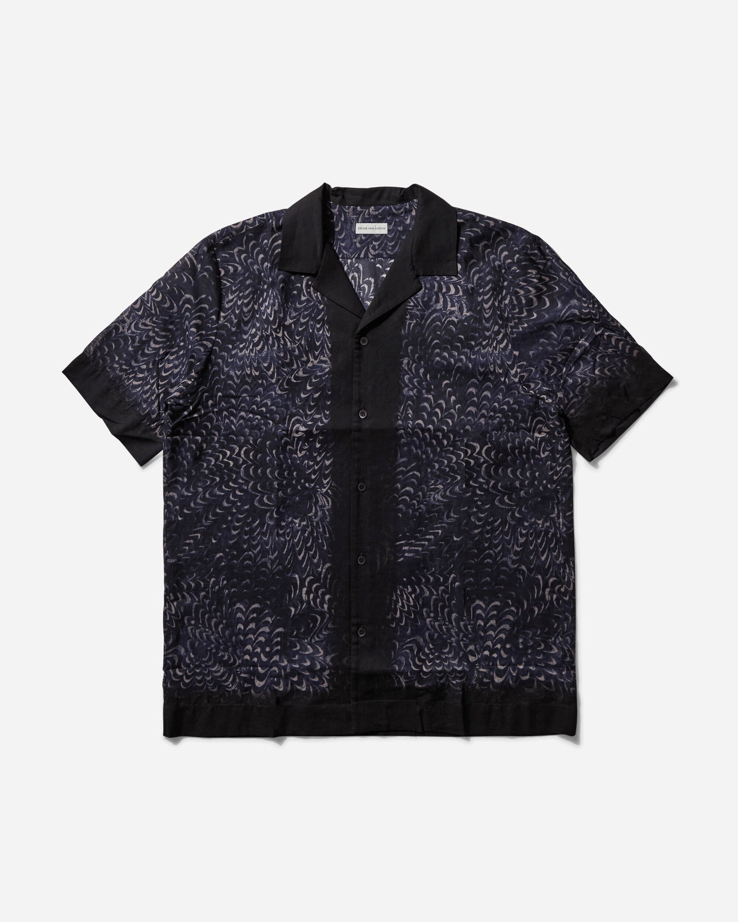 Košeľa Dries Van Noten Printed Short Sleeve Shirt Čierna | 251-020742-1162 509, 1