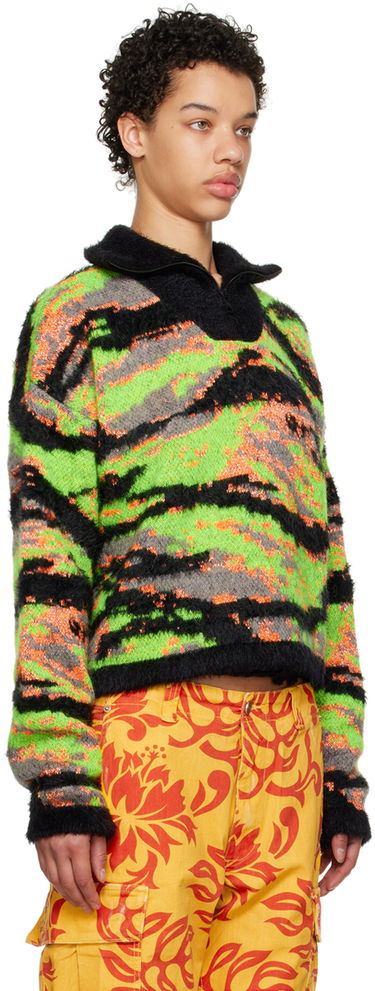 Sveter ERL ERL Camo-Print Mockneck Sweater Čierna | ERL06N007, 4