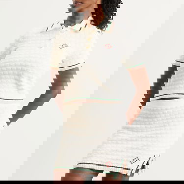 Polo tričko Casablanca Casablanca Women's Boucle Polo Biela | WPF25-KW-1017-01, 2
