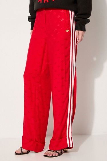 Nohavice adidas Originals Jaquard Wide Leg Trousers Červená | JJ2172, 0