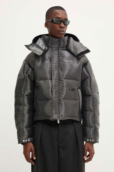 Prešívaná bunda HELIOT EMIL Hooded Down Puffer Jacket Šedá | HE.M.02.055.P03.ME10, 0