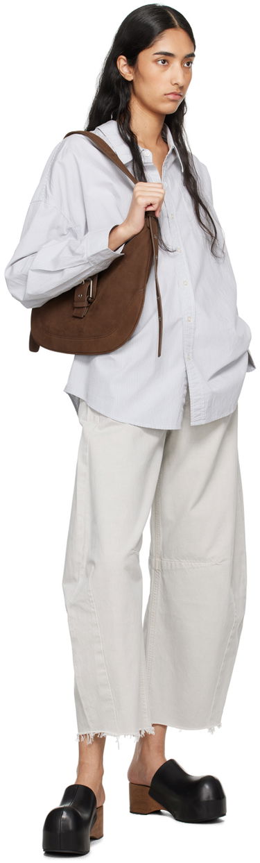 Taška cez rameno OSOI Leather Shoulder Bag with Buckle Hnedá | 24FWB05004048, 3