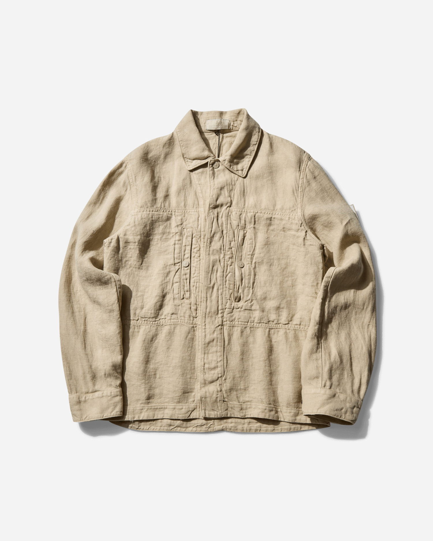 Bunda Stone Island Ghost Piece Diagonal Linen Overshirt Béžová | K1S15-1200010-S00F8 V0090, 0