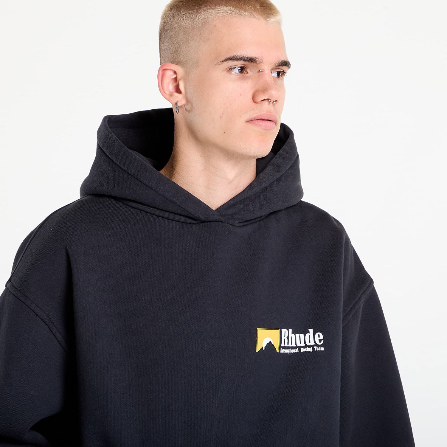 Mikina Rhude International Racing Logo Hoodie Čierna | RHPF25HO070120027, 1