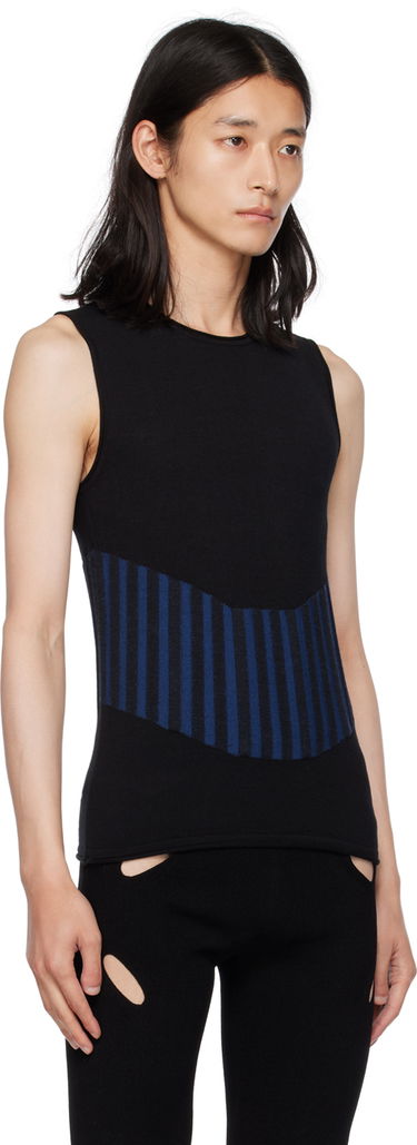 Tielko Dion Lee Ribbed Knit Tank Top Čierna | C7103F22, 1