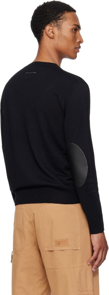 Sveter Maison Margiela MM6 Maison Margiela Elbow Patch Sweater Čierna | SH0HL0032 M13133, 2