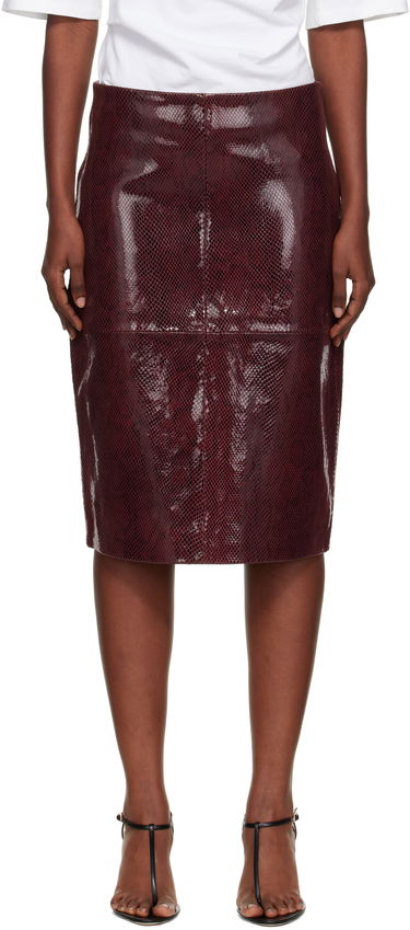 Sukňa Róhe Róhe Snake Leather Midi Skirt Vínová | 416-32-166, 0