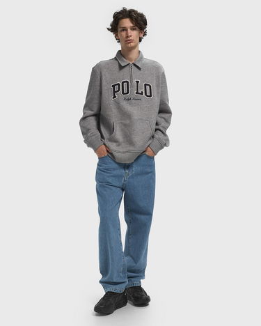 Mikina Polo by Ralph Lauren Polo Ralph Lauren Fleece Quarter-Zip Sweatshirt Šedá | 710981150001, 2