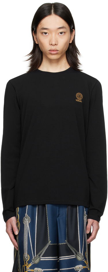 Tričko Versace Medusa Long Sleeve T-Shirt Čierna | AUU01007_1A10011, 0