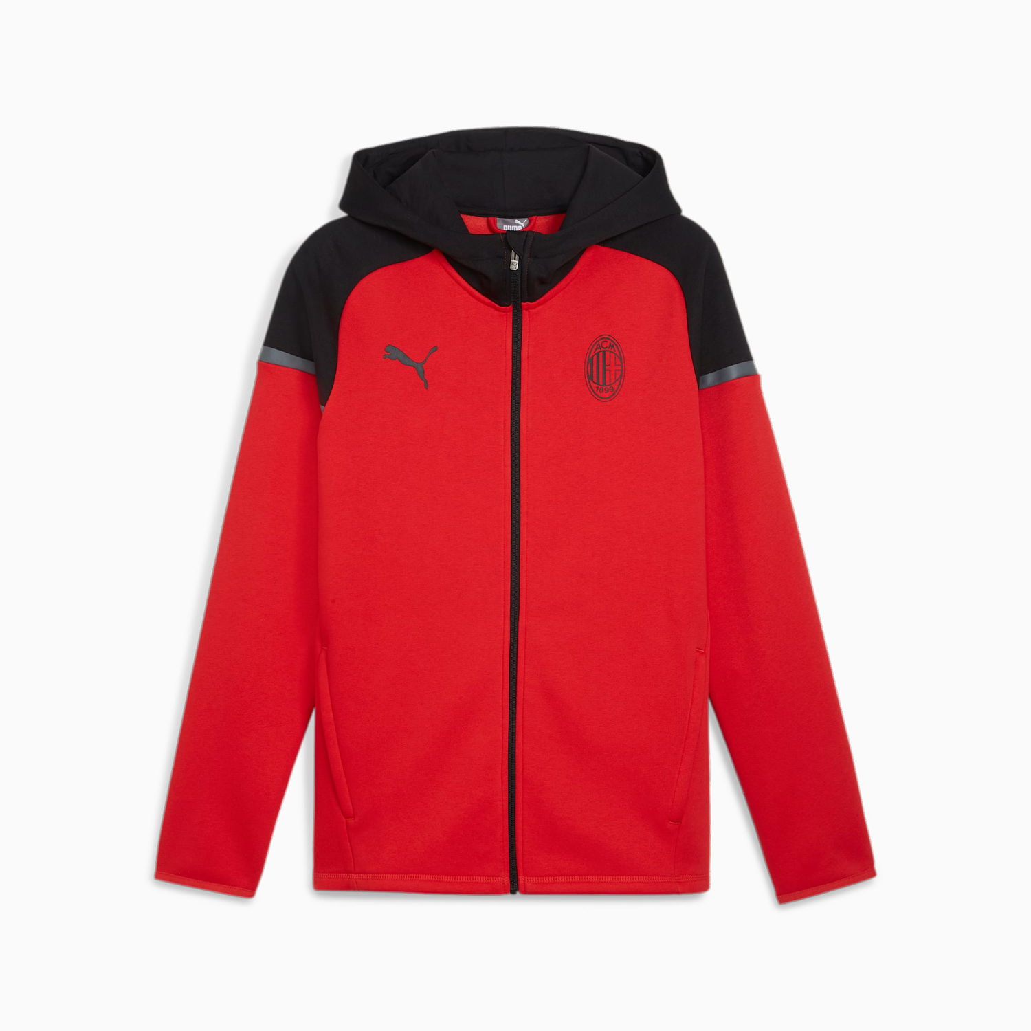 Bunda Puma AC Milan Football Casuals Kapuzenjacke Herren, Schwarz, Größe: 3XL Červená | 772303_01, 0