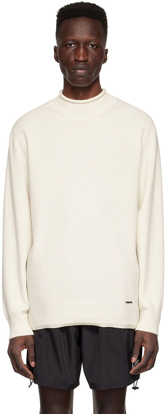 Sveter We11done Cashmere Mock Neck Sweater Biela | WD-KT1-22-653-U-IV, 0