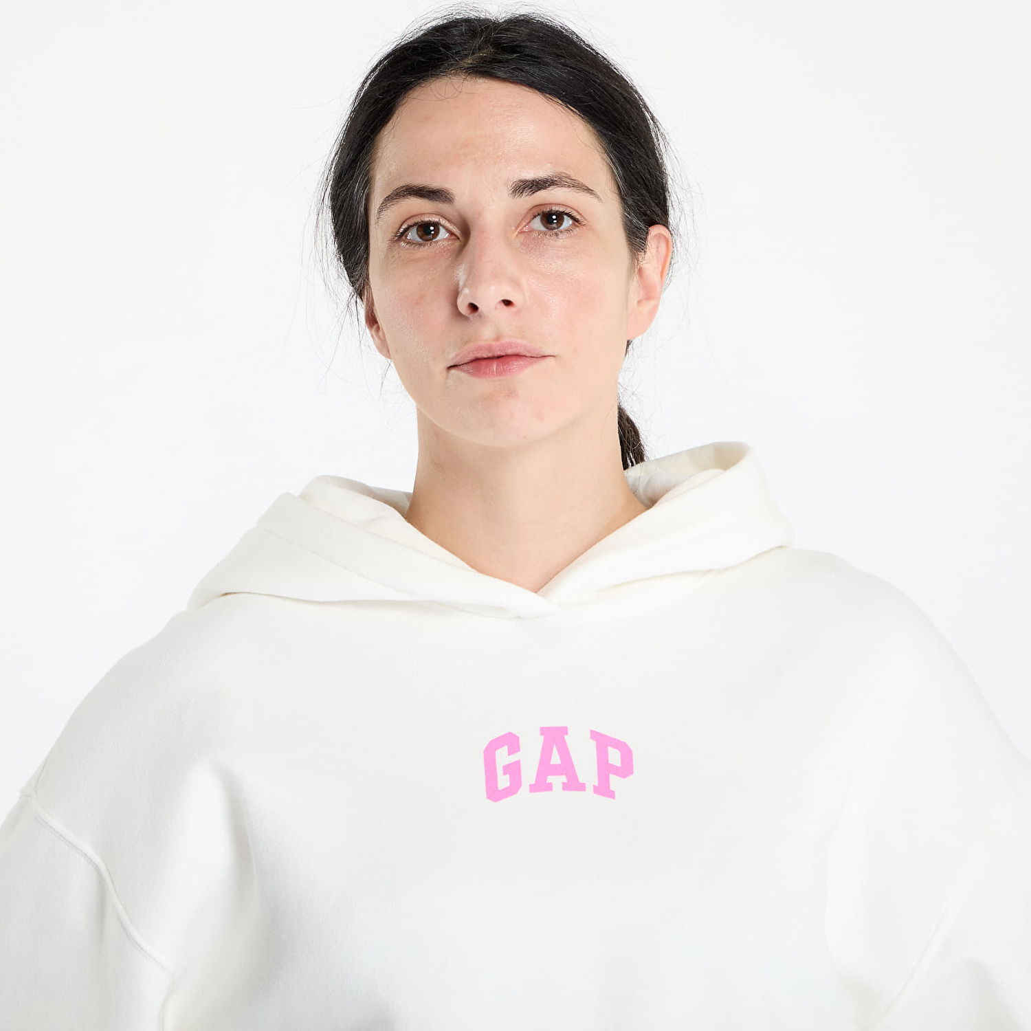 Mikina GAP GAP Logo Cropped Hoodie Biela | 841725-09, 1