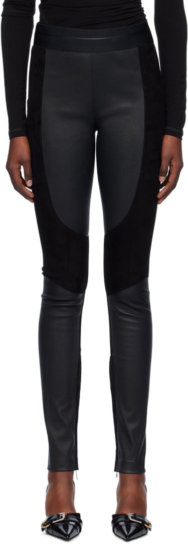 Legíny Helmut Lang Racer Leather Leggings Čierna | O06HW202, 0