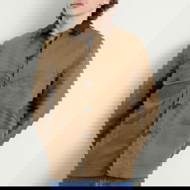 Bunda Universal Works Brushed Polytech Merchant Jacket with Corduroy Collar and Patch Pockets Hnedá | 33118-KHK, 5