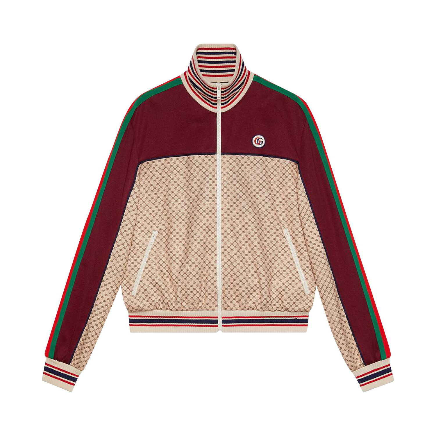 Bunda Gucci Interlocking G Print Jersey Jacket Vínová | 655196 XJDFP 9115, 1