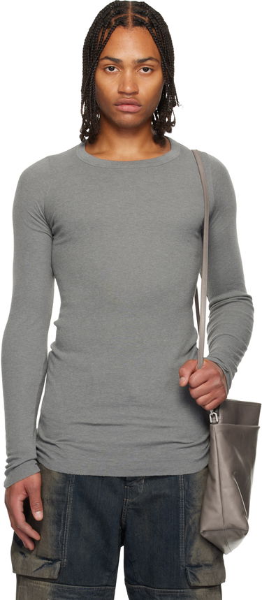 Tričko Rick Owens Rick Owens Concordians Ribbed Long-Sleeve T-Shirt Šedá | RU02E1250 RJR, 0