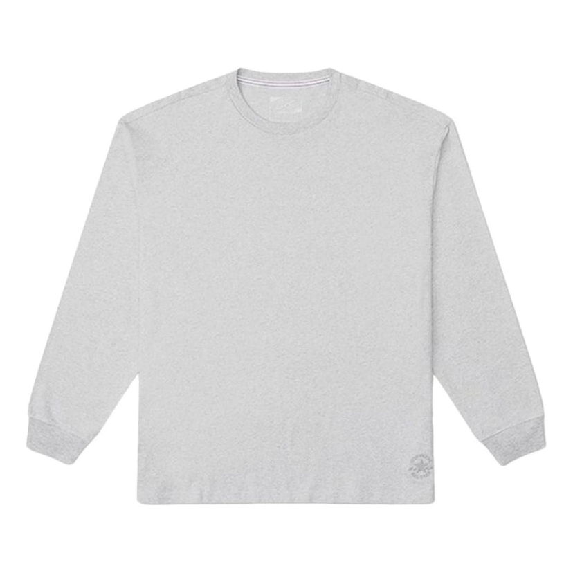 Tričko Converse Embroidered Logo Long Sleeve T-Shirt Šedá | 10026898-A02