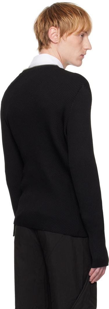 Sveter HELIOT EMIL HELIOT EMIL Tied Zip Knit Sweater Čierna | SS25_M_07_045_BLK01_CO, 2