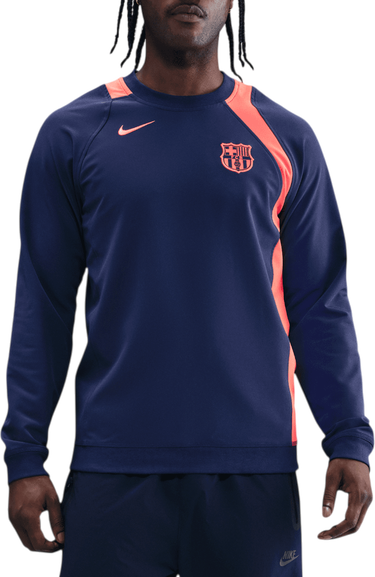 Mikina Nike FC Barcelona Soccer Crew-Neck Top Navy | hq9778-410, 0