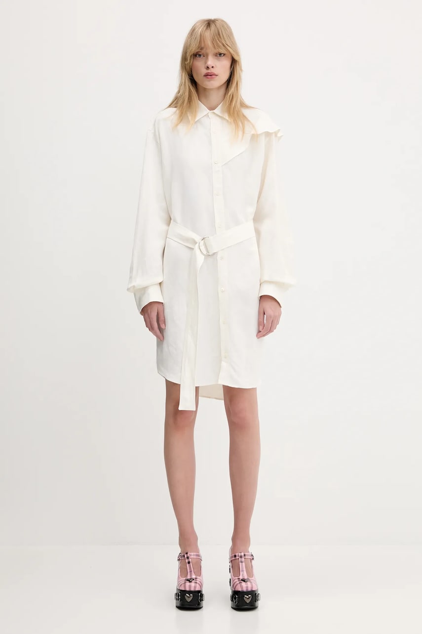 Šaty JW Anderson JW Anderson Cape Shoulder Drape Mini Dress Biela | DR0474.PG1690.002, 0
