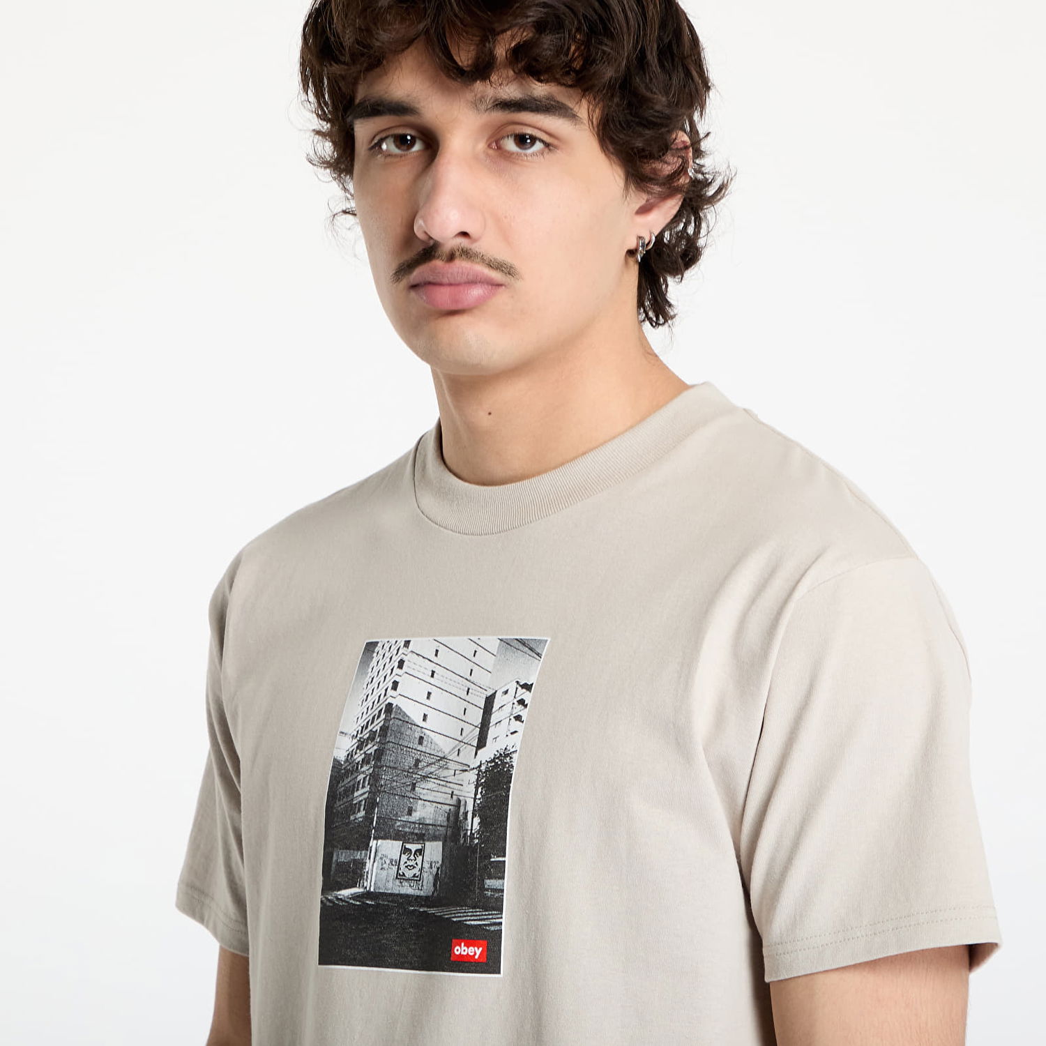 Tričko OBEY OBEY Osaka Photo T-Shirt Béžová | 165264114-SIG, 1