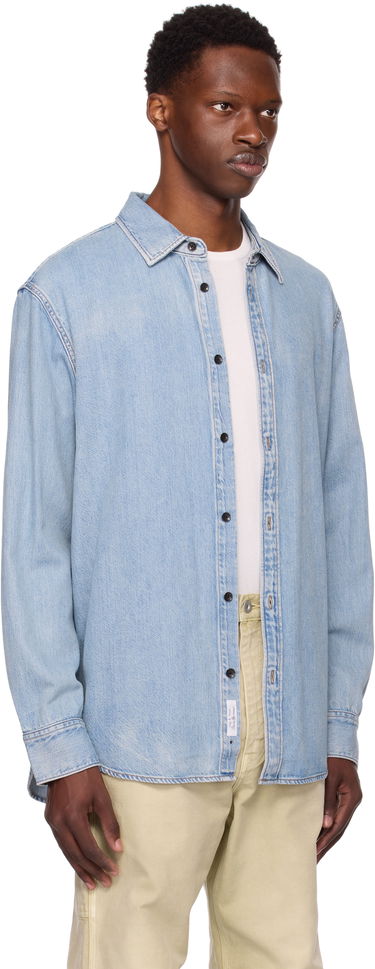 Košeľa rag & bone Rag & Bone Finch Denim Shirt Modrá | MED25PA016FWSU, 1