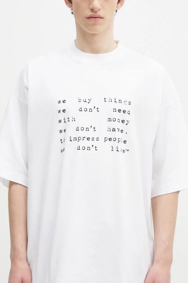 Tričko VETEMENTS Oversized Print T-Shirt Biela | UA66TR625W, 3