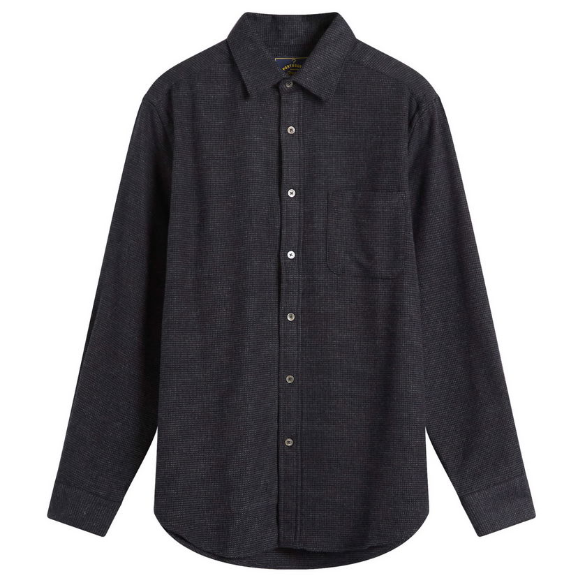 Košeľa Portuguese Flannel Sounds Micro Check Shirt, Size Small Čierna | AW25069-GRY