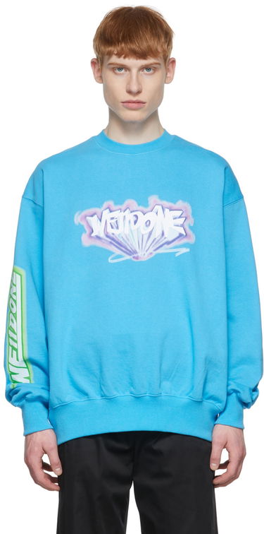 Mikina We11done We11done Cotton Sweatshirt Modrá | WD-TS1-22-684-U-BL, 0
