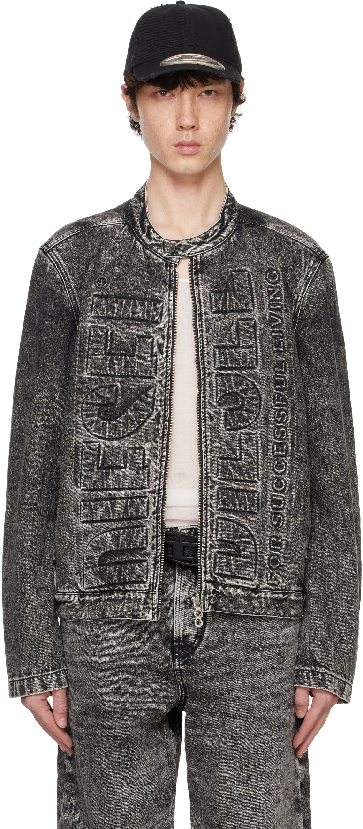 Bomber bunda Diesel Denim Jacket D-Glory-S1 Čierna | A15242-0CBDE-02, 0