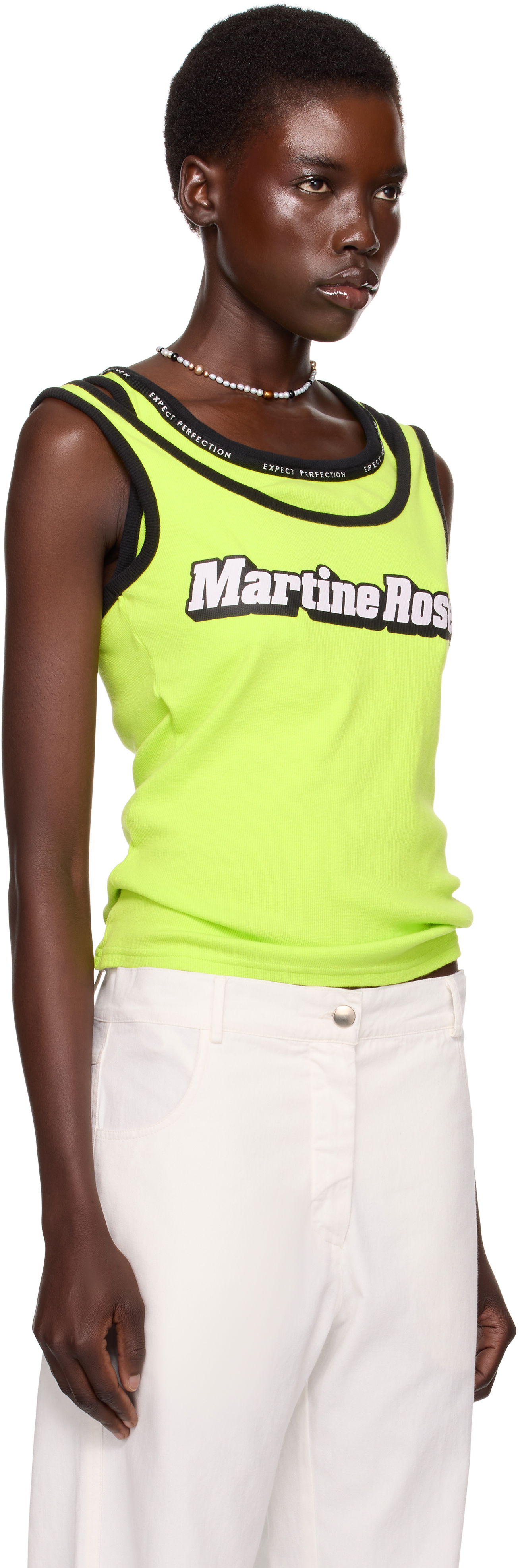 Tielko Martine Rose Martine Rose Folded Vest Tank Top Žltá | 634JS03404, 1