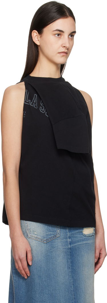 Tielko Maison Margiela MM6 Maison Margiela Dual Wear Varsity Print Tank Top Čierna | S52NF0012 M20050, 1