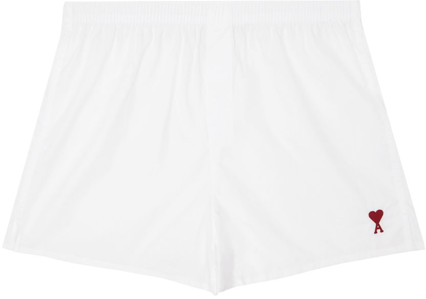 Boxerky AMI Heart Logo Boxers Biela | HUN008.CO0095, 0
