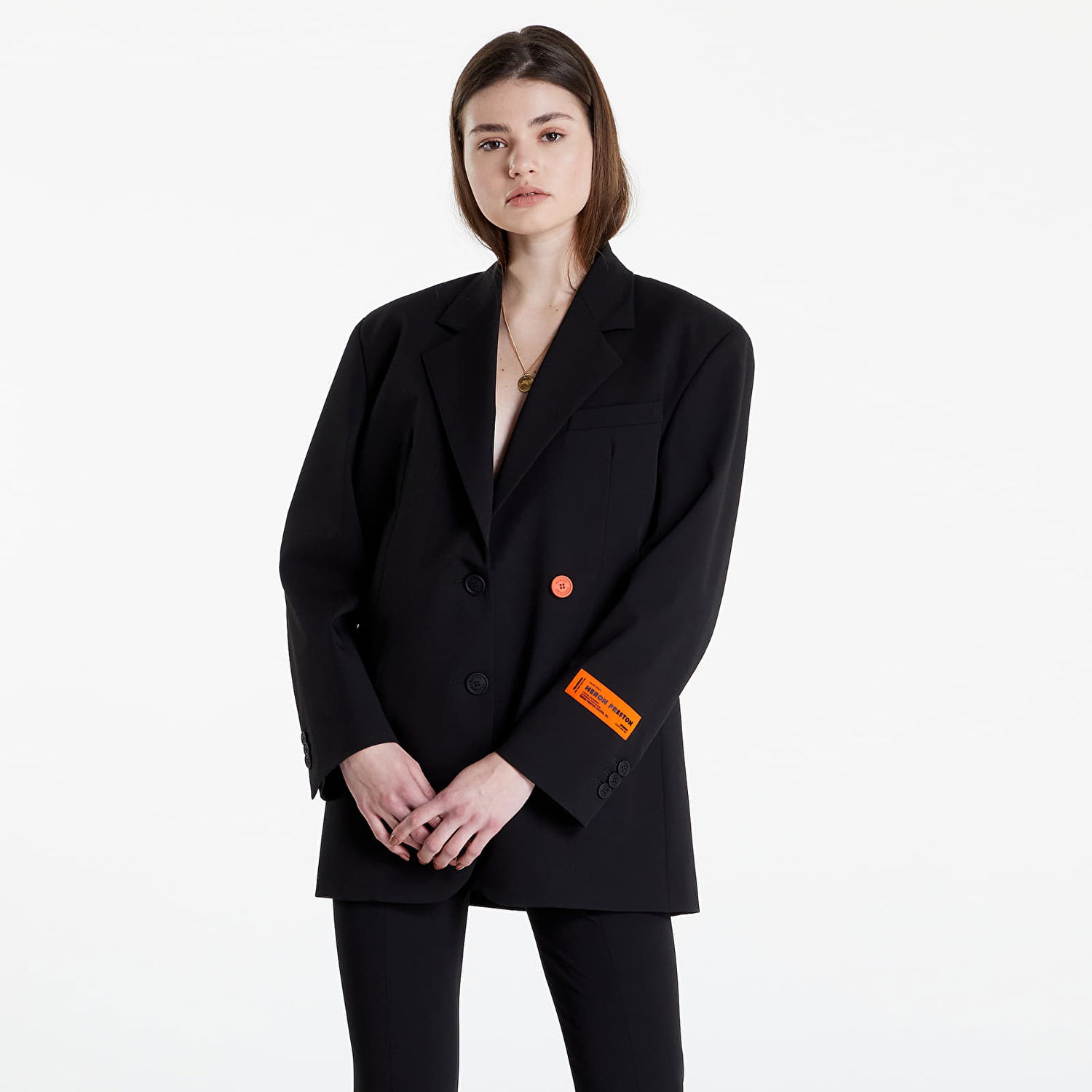 Bunda HERON PRESTON Os Gabardine Stretch Blazer Čierna | HWEN014S22FAB0011000, 1
