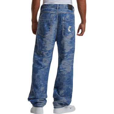 Džínsy Karl Kani Og K Distress Camo Five Pocket Denim Jeans Modrá | 60000106, 2