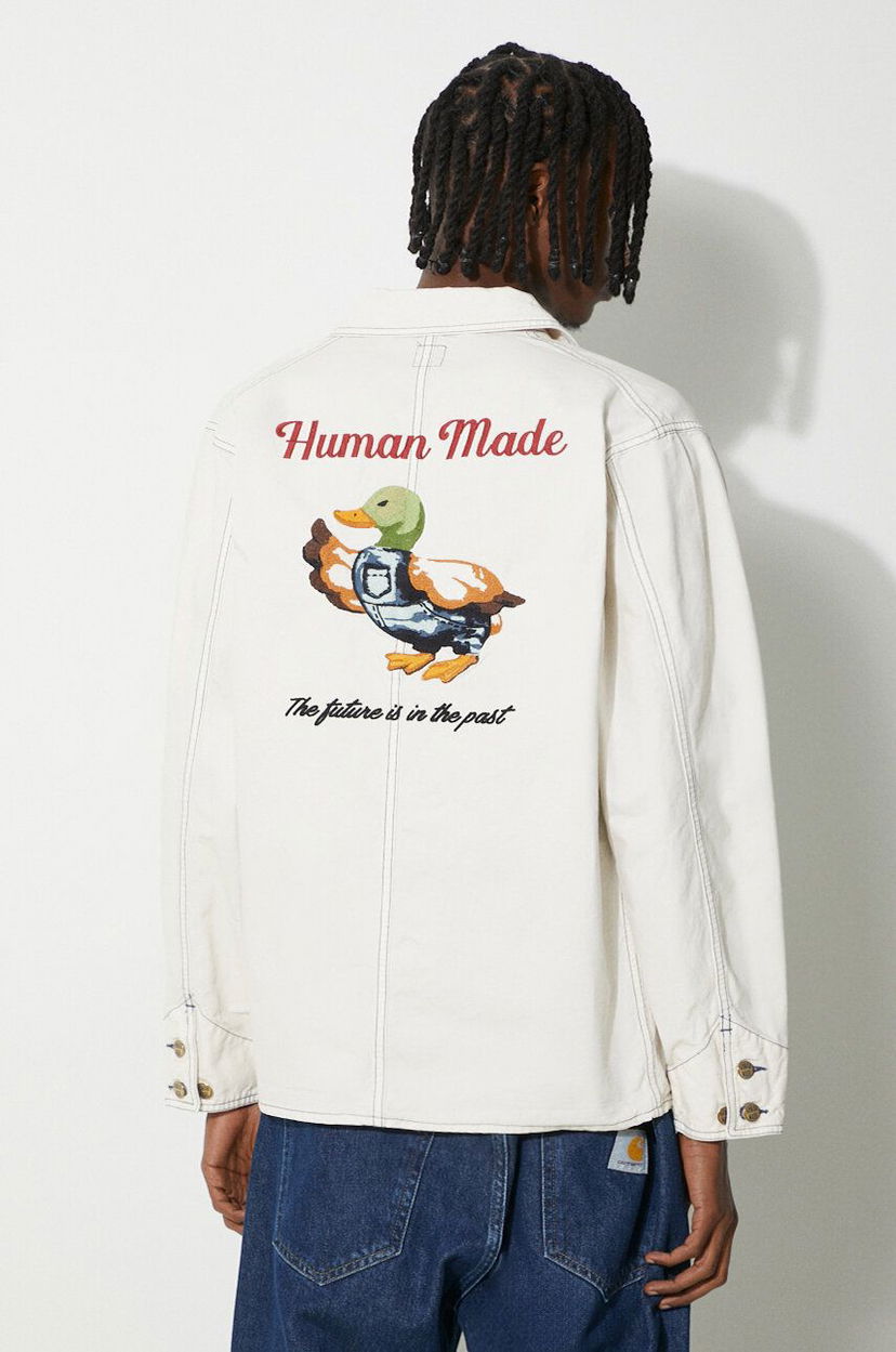 Bunda Human Made Coverall Jacket Biela | HM27JK013