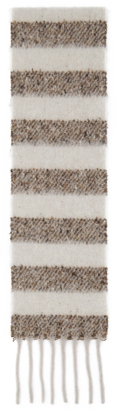 Šál Acne Studios Acne Studios Narrow Stripe Alpaca Scarf Béžová | CA0358-, 1