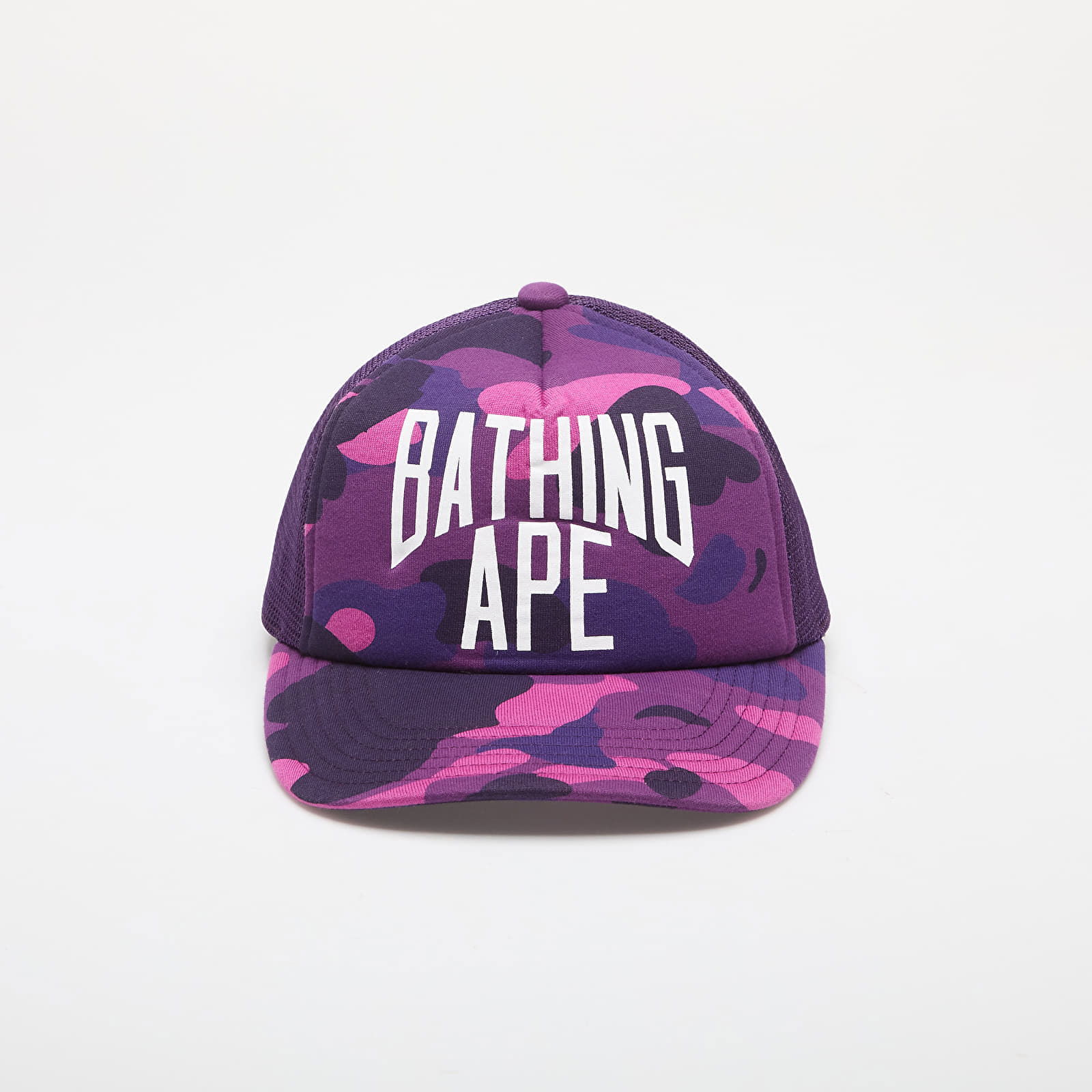 A BATHING APE Color Camo Nyc Logo Mesh Cap Purple Universal