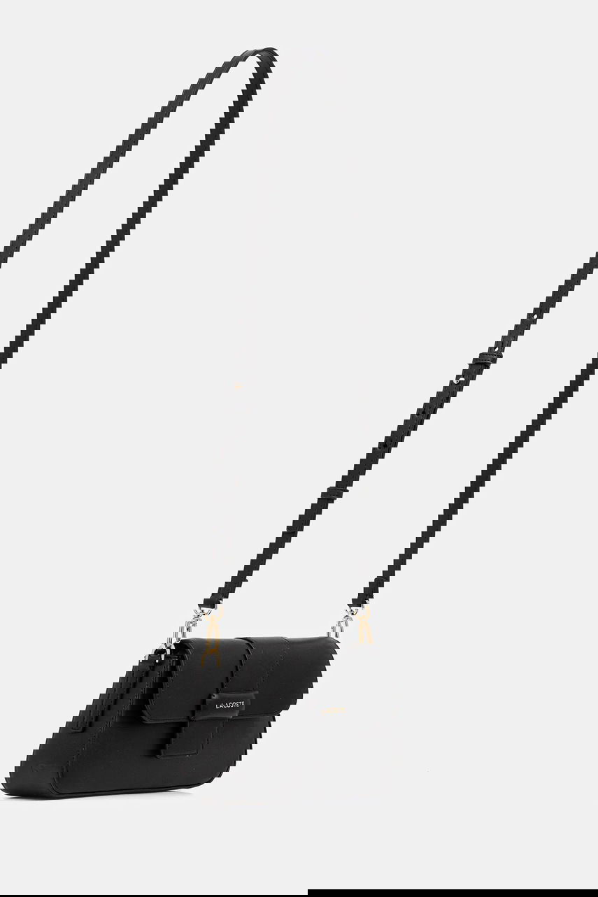 Taška cez rameno Lacoste Structured Flap Shoulder Bag Čierna | NF5152AU, 1