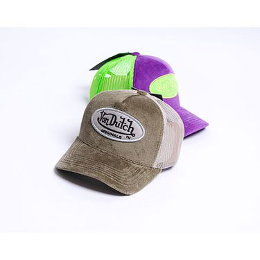 Šiltovka Von Dutch Kent Trucker Velvet Khaki/Sand Zelené | VD7030163, 2