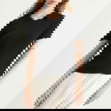 Polo tričko Baserange Iso Ribbed Short Sleeve Polo Top Čierna | TTIT-RCR-AU25-BLK, 4