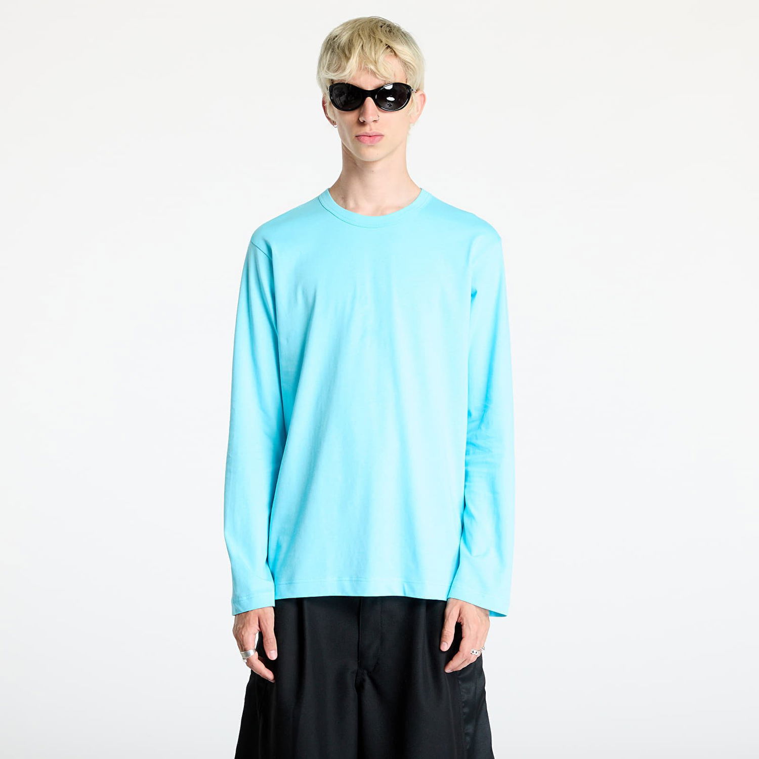 Tričko Comme des Garçons SHIRT Knit T-Shirt Blue Tyrkysová | FN-T004 Blue, 0