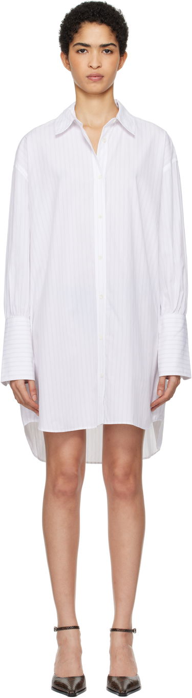 Košeľa Anine Bing ANINE BING Striped Lake Mini Shirt Dress Biela | A-02-10562-MTL31, 0