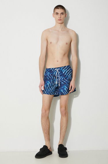 Plavky Marcelo Burlon Aop Sound Waves Swim Shorts Modrá | CMFA003S24FAB0024501, 1