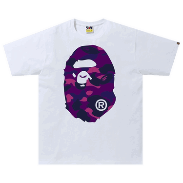 Tričko BAPE Color Camo Big Ape Head Tee Biela | 1G30 110 027 WHITE PURPLE, 0