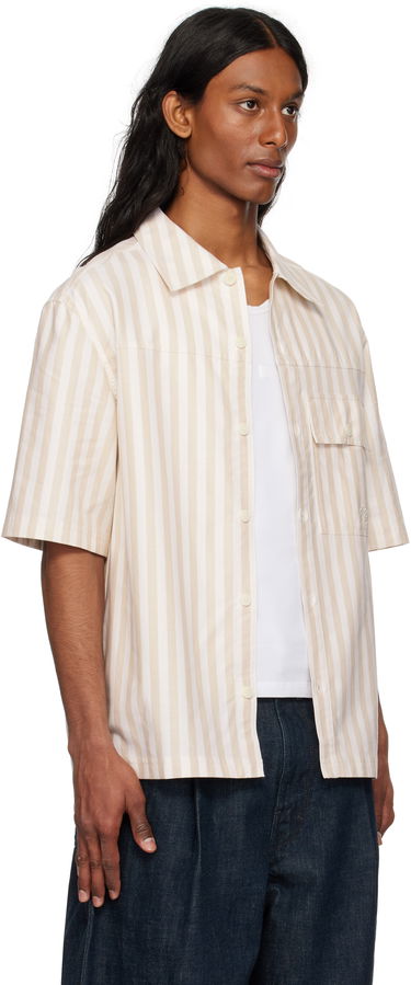 Košeľa MAISON KITSUNÉ Maison Kitsuné Short Sleeve Overshirt Béžová | OM00429WC5045, 1